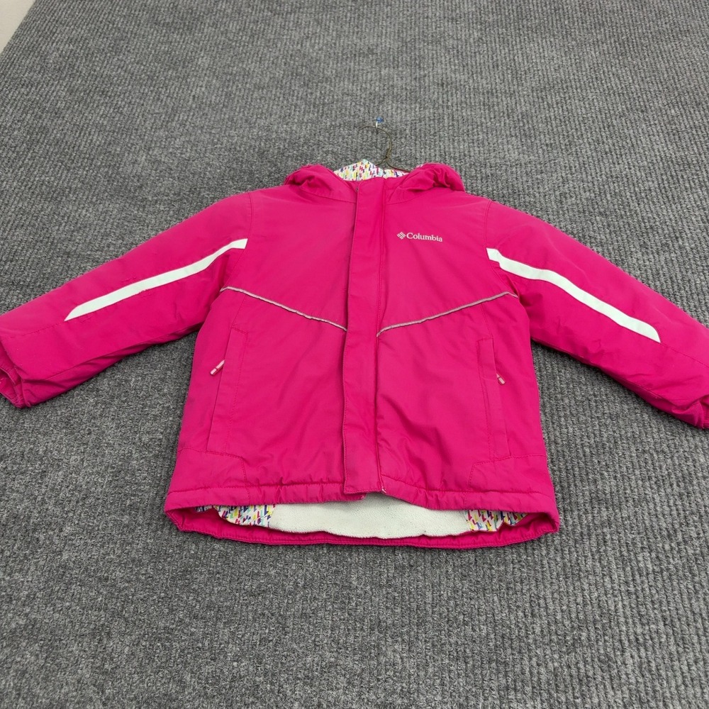 Columbia Jacket Toddler 4T Pink Hooded Fleece Lined Winter Gorpcore Outdoor